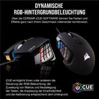 Káblová herná myš Corsair Scimitar RGB Elite pre MOBA/MMO hry – čierna 9