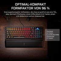 Corsair Vanguard 96 Mechanikus Gaming Billentyűzet MLX Plasma, 8000Hz, LCD Kijelző, QWERTZ Német kiosztás 4