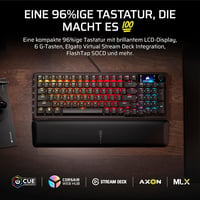 Corsair Vanguard 96 Mechanikus Gaming Billentyűzet MLX Plasma, 8000Hz, LCD Kijelző, QWERTZ Német kiosztás 2