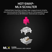 Corsair Vanguard 96 Mechanikus Gaming Billentyűzet MLX Plasma, 8000Hz, LCD Kijelző, QWERTZ Német kiosztás 5