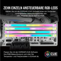 Kit de memorie Corsair Vengeance RGB PRO DDR4 16 GB (2x8 GB) 2666 MHz CL16 XMP 2.0 Alb, LED RGB 3