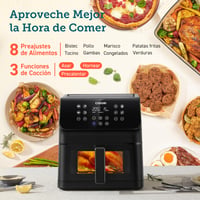 Friteuză cu aer cald COSORI, 6,2 litri, cu fereastră, 12 funcții, 1700 W, temperatură reglabilă 75-205 °C, ecran tactil 4