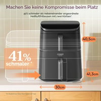 Teplovzdušná fritéza Cosori Air Fryer Turbo Tower 10,8 l, 2 zásuvky, 6 v 1, 3 úrovne varenia, kompaktný dizajn, bez oleja 2