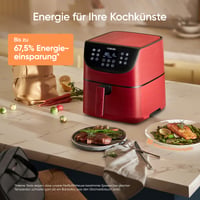 Teplovzdušná fritéza COSORI CP158-AF, 5,5 l, 11 programov, LED dotykový displej, pripomienka na pretrasenie, 1700 W, červená, použitá 5