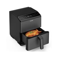 Friteuză cu aer cald Cosori Dual Blaze CAF-P585S WiFi 6,4L, 11 în 1, element de încălzire dublu, fără ulei, gri închis 3