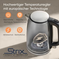 COSORI Rozsdamentes Vízforraló 1.7L Strix Technológia 2200W Gyors Felmelegítés 7