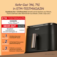 Teplovzdušná fritéza COSORI TurboBlaze XXL 6L, 9 v 1, DC – chybná, čiastočne funkčná: predná časť je prasknutá na dvoch miestach (stav: pozri 2. obrázok) 4