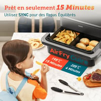 Teplovzdušná fritéza Cosori TwinFry 10L, duálne vyhrievacie teleso, 2 komory s vyberateľnou prepážkou, WiFi, 6 v 1, úspora energie 45 % 10