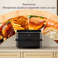 Teplovzdušná fritéza Cosori TwinFry 10L, duálne vyhrievacie teleso, 2 komory s vyberateľnou prepážkou, WiFi, 6 v 1, úspora energie 45 % 5