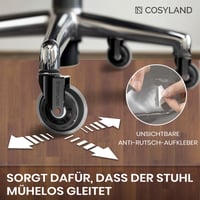 COSYLAND Priehľadná PVC podložka pod kancelársku stoličku 100x120 cm - Ochranná podložka na podlahu pre stoličky s kolieskami, na ochranu parkiet a laminátových podláh, protišmyková 5