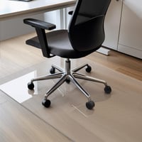 COSYLAND Priehľadná PVC podložka pod kancelársku stoličku 100x120 cm - Ochranná podložka na podlahu pre stoličky s kolieskami, na ochranu parkiet a laminátových podláh, protišmyková 1
