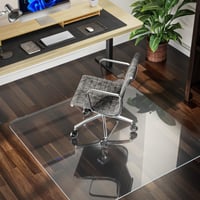 COSYLAND Priehľadná PVC podložka pod kancelársku stoličku 100x120 cm - Ochranná podložka na podlahu pre stoličky s kolieskami, na ochranu parkiet a laminátových podláh, protišmyková 2