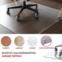 COSYLAND Priehľadná PVC podložka pod kancelársku stoličku 100x120 cm - Ochranná podložka na podlahu pre stoličky s kolieskami, na ochranu parkiet a laminátových podláh, protišmyková 6