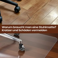 COSYLAND Priehľadná PVC podložka pod kancelársku stoličku 100x120 cm - Ochranná podložka na podlahu pre stoličky s kolieskami, na ochranu parkiet a laminátových podláh, protišmyková 3