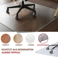 Covoraș de protecție pentru scaun de birou COSYLAND, transparent, 90x120 cm, strat antiderapant pentru pardoseli dure, pentru sub scaunul de birou 7