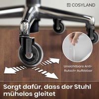 Covoraș de protecție pentru scaun de birou COSYLAND, transparent, 90x120 cm, strat antiderapant pentru pardoseli dure, pentru sub scaunul de birou 10
