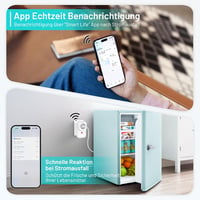 COTINSE 2 buc. alarmă WiFi pentru întreruperea alimentării cu energie, WLAN, cu aplicația Tuya Smart Life, 3 niveluri de volum până la 110 dB, pentru priză, acvariu, congelator 8
