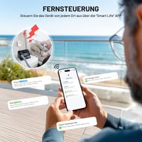 COTINSE 2 buc. alarmă WiFi pentru întreruperea alimentării cu energie, WLAN, cu aplicația Tuya Smart Life, 3 niveluri de volum până la 110 dB, pentru priză, acvariu, congelator 5