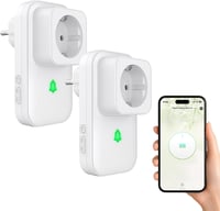 COTINSE 2 buc. alarmă WiFi pentru întreruperea alimentării cu energie, WLAN, cu aplicația Tuya Smart Life, 3 niveluri de volum până la 110 dB, pentru priză, acvariu, congelator 1