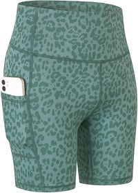 COTOP női sport leggings magas derékkal, zsebekkel, yoga rövidnadrág futáshoz és edzéshez, S-es méret 1