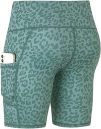 COTOP női sport leggings magas derékkal, zsebekkel, yoga rövidnadrág futáshoz és edzéshez, S-es méret 2