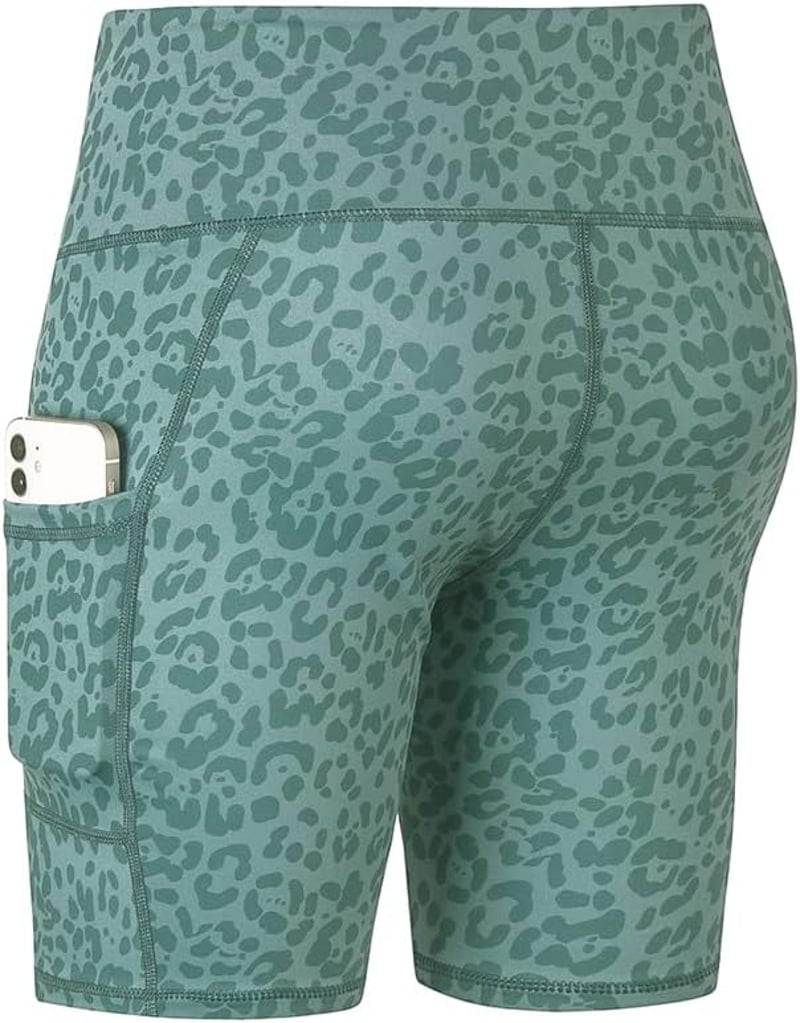 COTOP női sport leggings magas derékkal, zsebekkel, yoga rövidnadrág futáshoz és edzéshez, S-es méret
