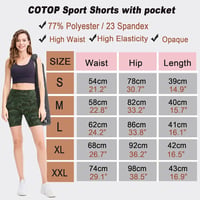 COTOP női sport leggings magas derékkal, zsebekkel, yoga rövidnadrág futáshoz és edzéshez, S-es méret 6