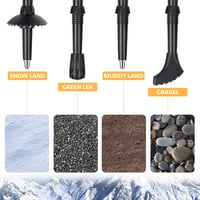Covacure Nordic Walking Botok - Összecsukható, Állítható Túrabotok Alumíniumból, Gumi Talpakkal, 100-120 cm, Fekete, Férfiaknak és Nőknek 4