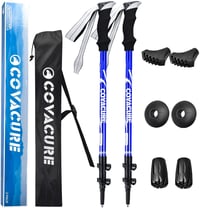 COVACURE Teleszkópos Nordic Walking Bot Állítható Könnyű Gumipufferrel Férfiaknak és Nőknek 1