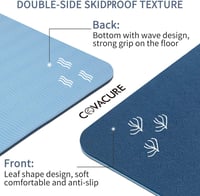 Covacure TPE Jóga Matrac 183x66cm - Csúszásmentes Fitness és Pilates Szőnyeg Hordozópánttal, Könnyű és Tartós, Kék 4
