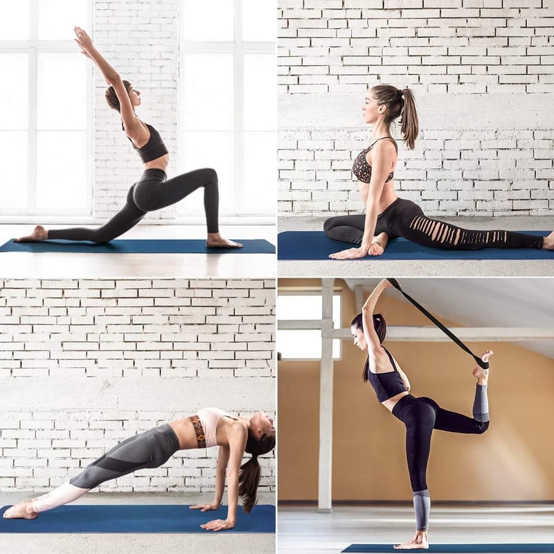 Covacure TPE Jóga Matrac 183x66cm - Csúszásmentes Fitness és Pilates Szőnyeg Hordozópánttal, Könnyű és Tartós, Kék