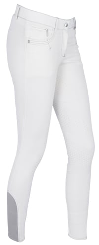 Pantaloni de echitație pentru femei Covalliero Basic Plus – albi, mărimea 38 (UE) 4
