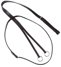 Martingală Covalliero Kerbl 323598 cu opritor, piele, negru, mărime ponei 1