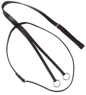 Martingală Covalliero Kerbl 323598 cu opritor, piele, negru, mărime ponei