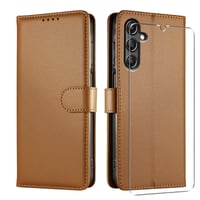 Obal na telefón JUNETOP pre Samsung Galaxy A18/A17/A16/A26 5G/4G s tvrdeným sklom – hnedý ochranný kryt 1