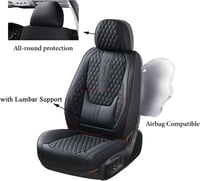 Coverado autóülés huzat szett 5 részes műbőr lumbar támasztékkal 3