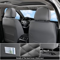Coverado TypeC Grey univerzális első és hátsó autóülés huzat készlet, 5 db, Nappa műbőr, szalon, SUV, pickup kompatibilis 4