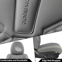 Coverado TypeC Grey univerzális első és hátsó autóülés huzat készlet, 5 db, Nappa műbőr, szalon, SUV, pickup kompatibilis 5