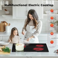 COVERCOOK 60 cm beépíthető üvegkerámia főzőlap 4 zónás érintésvezérlés 9 fokozat 7