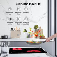 COVERCOOK 60 cm kerámia főzőlap 4 zónás sütőzónával és csúszkavezérléssel 6
