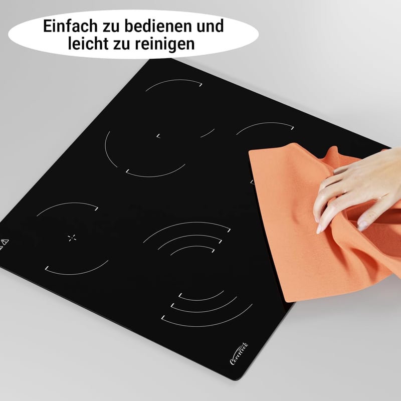 COVERCOOK 60 cm kerámia főzőlap 4 zónás sütőzónával és csúszkavezérléssel