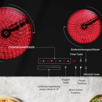 COVERCOOK 60 cm kerámia főzőlap 4 zónás sütőzónával és csúszkavezérléssel 3