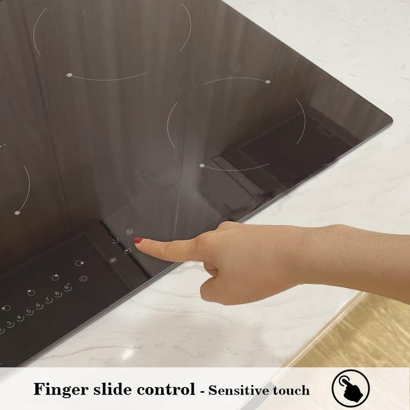 COVERCOOK 90 cm-es üvegkerámia főzőlap 5 zónával, érintésvezérlés, 8400 W