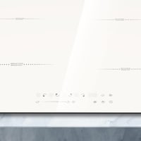 COVERCOOK Fehér Indukciós Főzőlap 60 cm - 4 Zónás Üvegkerámia Lap, Konnektorba Dugható, Érintőgombos Vezérlés, 9 Teljesítményszint, Időzítő, 7