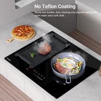 COVERCOOK Öntöttvas Grill Serpenyő - Téglalap Alakú 43x23 cm - Két Fogantyús - Indukciós, Gáz, Elektromos Főzőlapra és Szabadtéri Sütéshez 2
