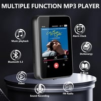 COVVY MP3 lejátszó Bluetooth 5.2, 2,5" érintőképernyő, FM rádió, 72 GB - fekete 7
