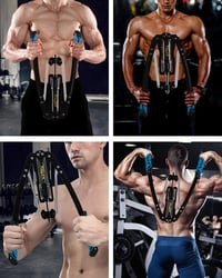 Aparat de fitness pentru brațe COVVY Power Twister, 10-200 kg – Dispozitiv albastru pentru întărirea antebrațelor și a pieptului, pentru umeri, piept și partea superioară a corpului 7