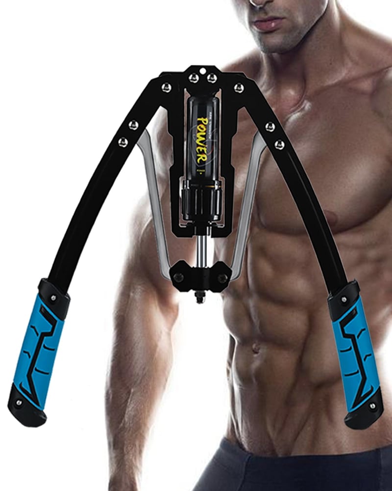 Aparat de fitness pentru brațe COVVY Power Twister, 10-200 kg – Dispozitiv albastru pentru întărirea antebrațelor și a pieptului, pentru umeri, piept și partea superioară a corpului