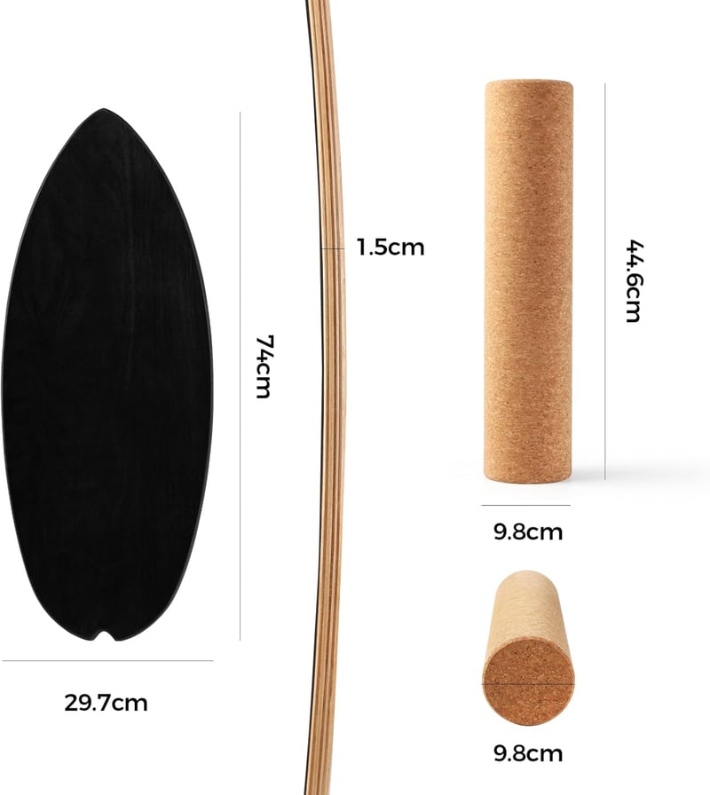 Cowiewie Balance Board 15mm + 10mm Parafa Tekercs 150kg Terhelhetőség