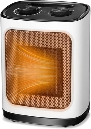 COWSAR Mini Ventilátoros Fűtőtest 1800W Kerámia Három Fokozat Túlmelegedés Védelem